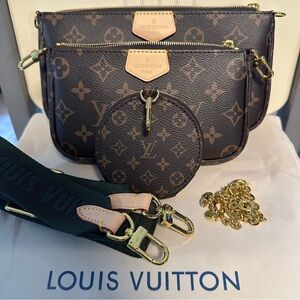 Louis Vuitton Brown Monogram Multi-Pochette with Gold Hardware